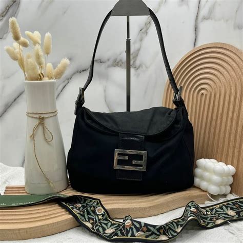 fendi hobo bag black|fendi hobo shoulder bag.